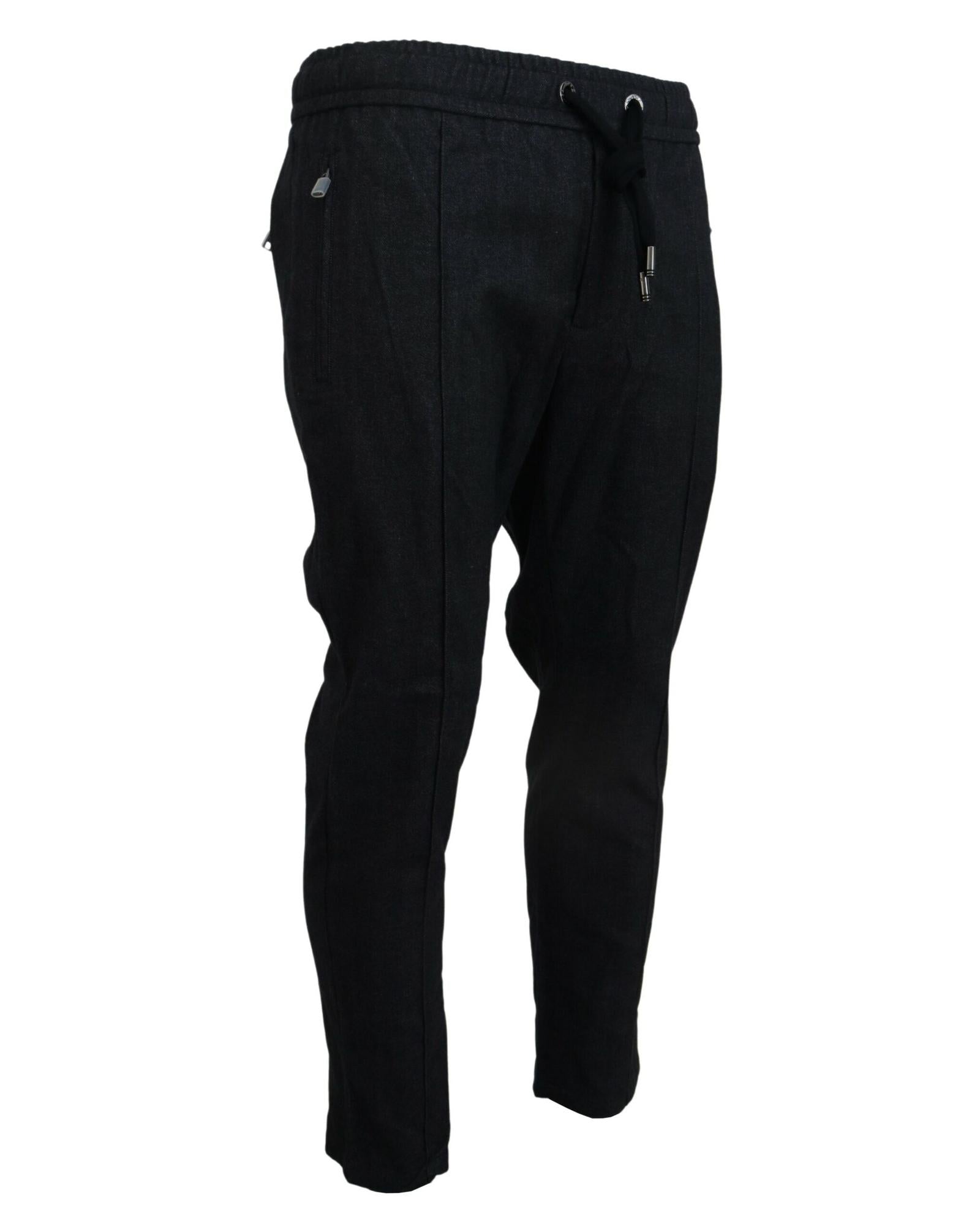 Dolce & Gabbana Jeans - Denim Tapered Pants with Logo Details 50 IT Men