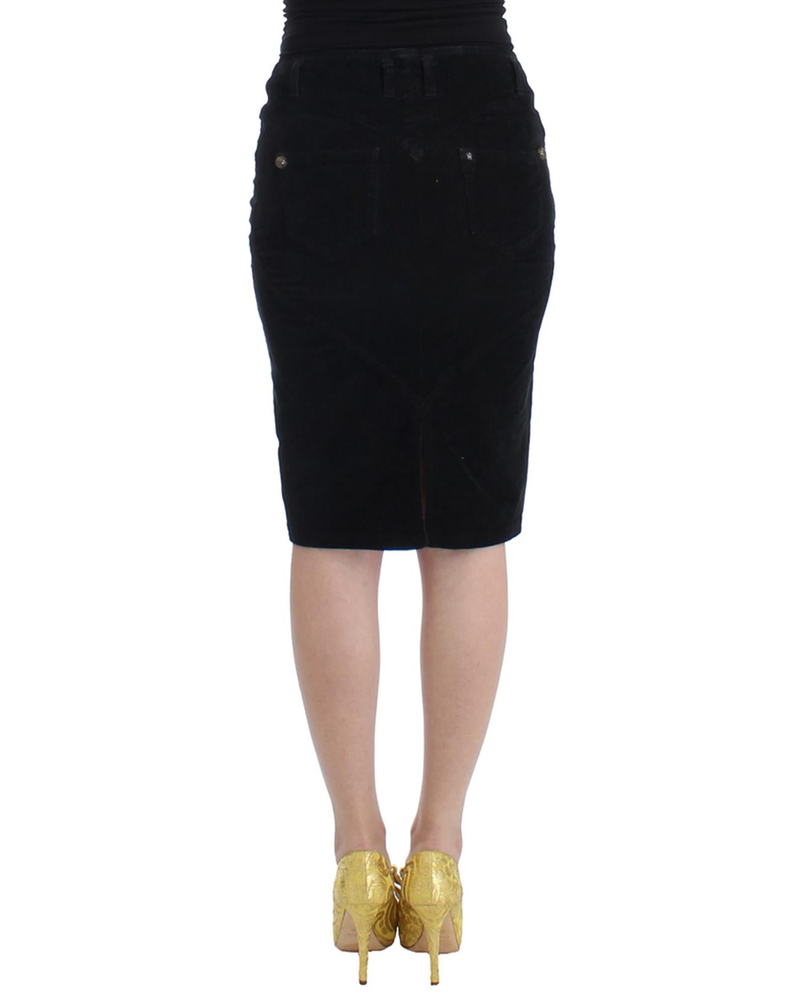 Just Cavalli Pencil Skirt with Logo Details 40 IT Women