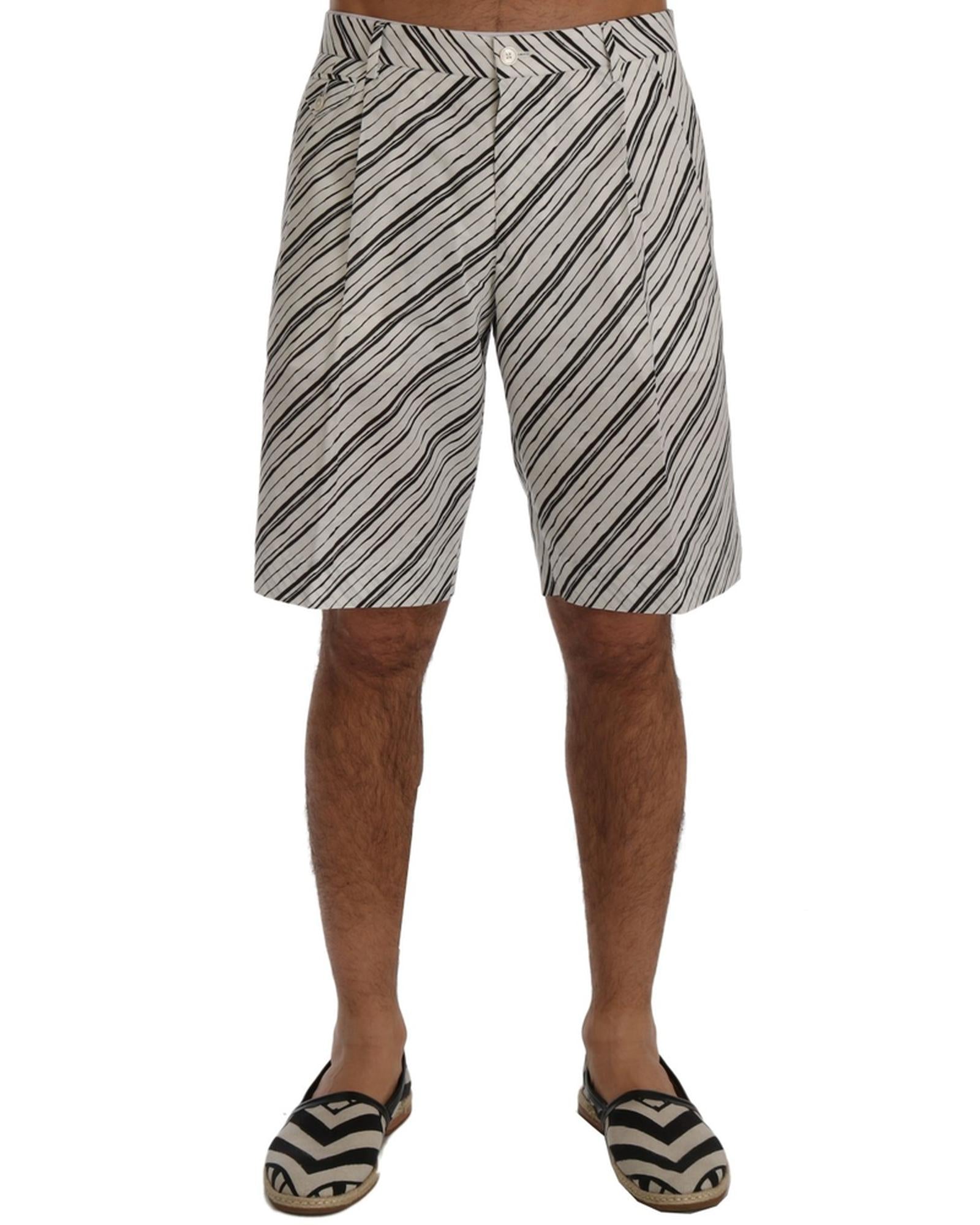 Striped Casual Shorts by Dolce &amp; Gabbana 46 IT Men