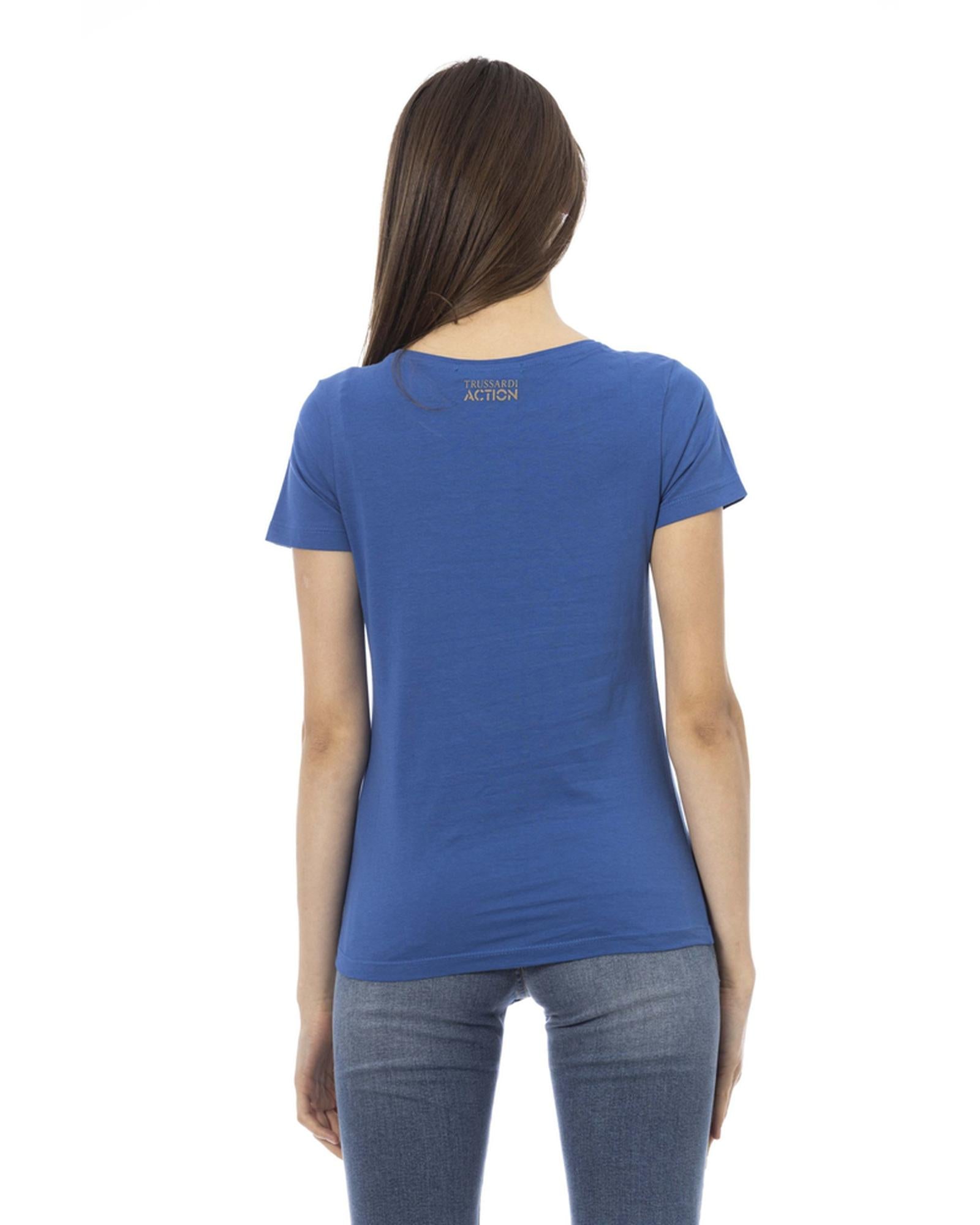 Short Sleeve T-shirt with Round Neck and Front Print XS Women