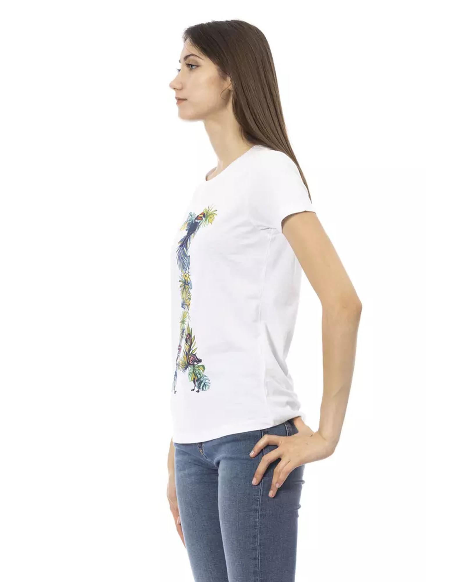 Printed Short Sleeve Round Neck T-shirt S Women