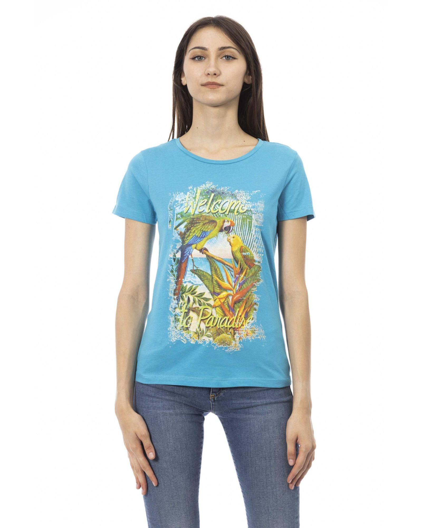 Short Sleeve T-shirt with Front Print 2XL Women
