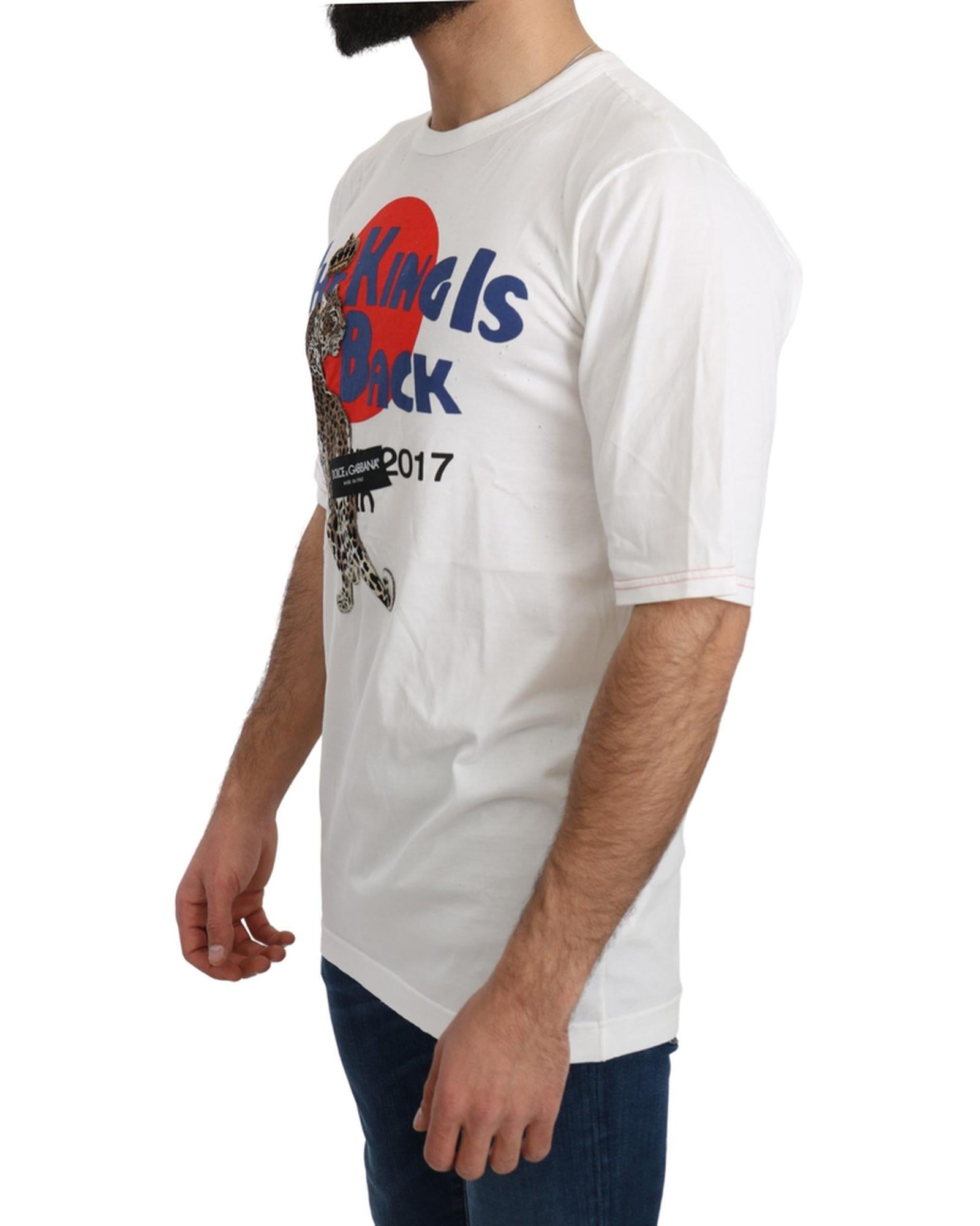 Gorgeous Authentic Dolce & Gabbana Leopard Print T-Shirt 46 IT Men