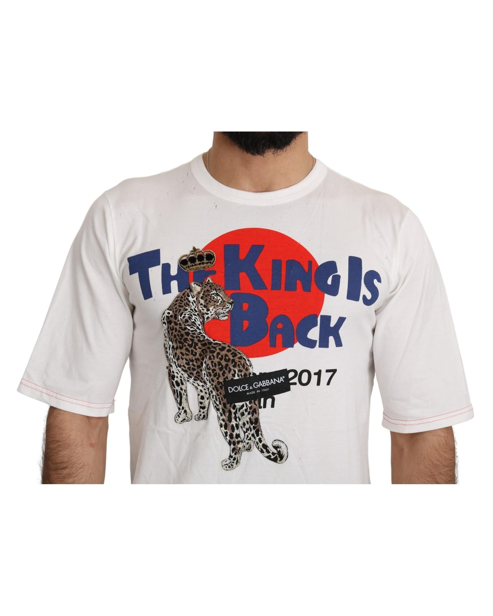 Gorgeous Authentic Dolce & Gabbana Leopard Print T-Shirt 46 IT Men