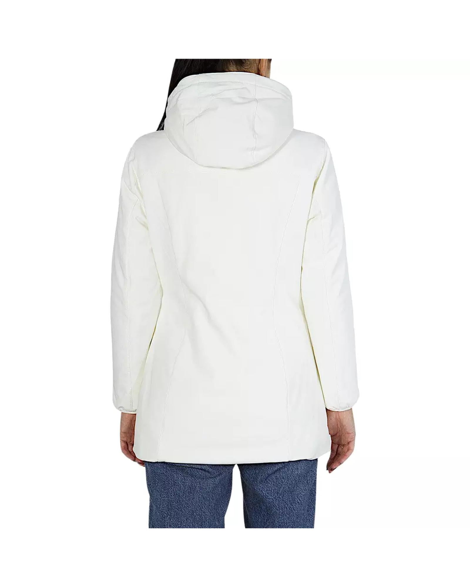 Thermal and Waterproof Down Jacket with Removable Hood and Gold Metal Details L Women