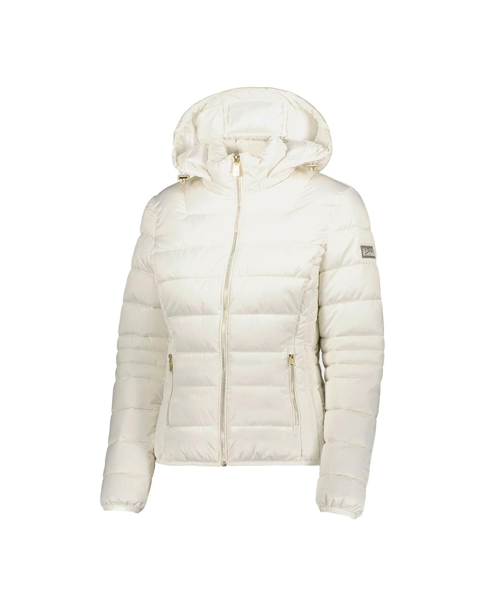 Short Down Jacket with Zip Closure and Hood XL Women