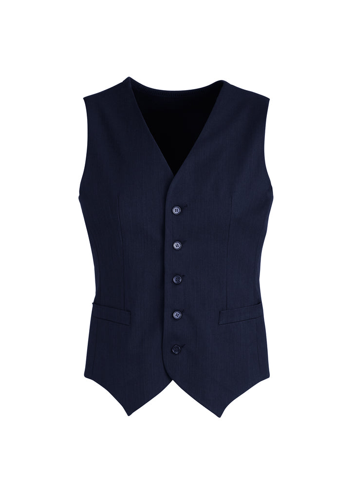 Mens Peaked Vest Waistcoat w/ Knitted Back Suit Formal Wedding Dress Up - Navy - 117