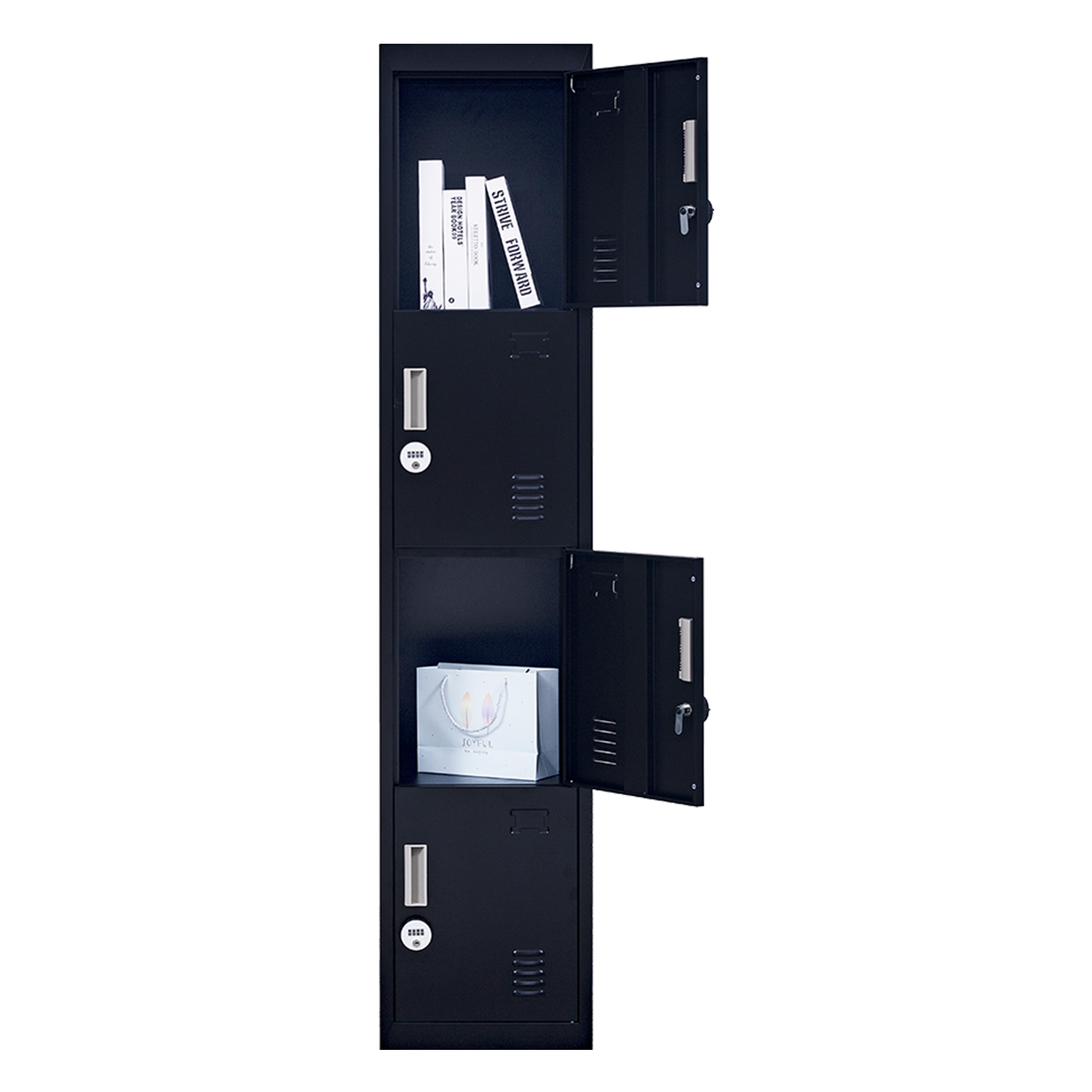 4-Door Vertical Locker for Office Gym Shed School Home Storage