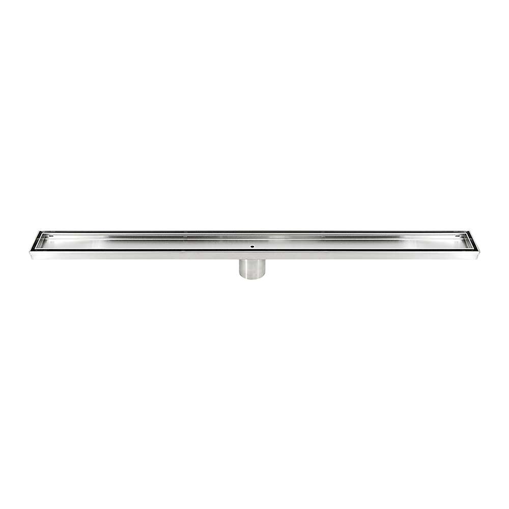 800mm Tile Insert Shower Bathroom Stainless Steel Grate Drain w/Centre outlet Floor Waste