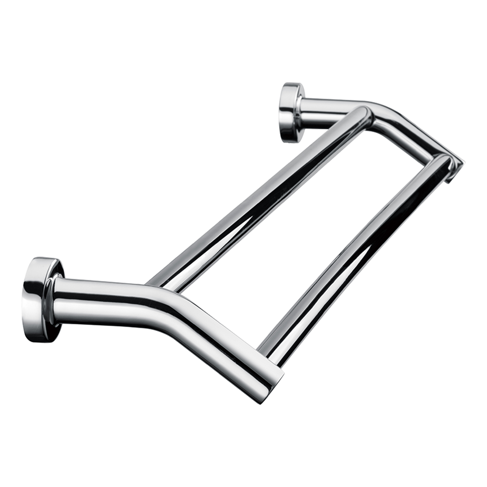 Double Classic Chrome Towel Bar Rail Bathroom