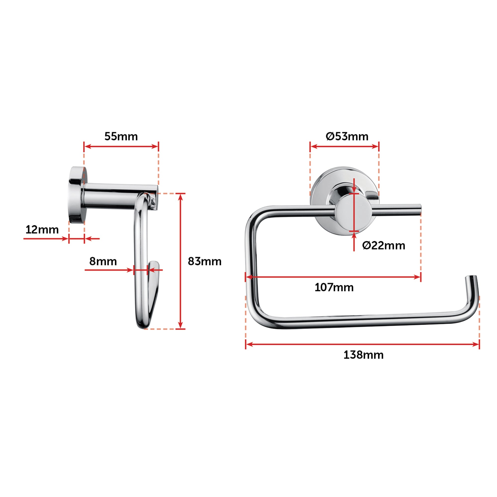 Classic Chrome Toilet Paper Holder Bathroom