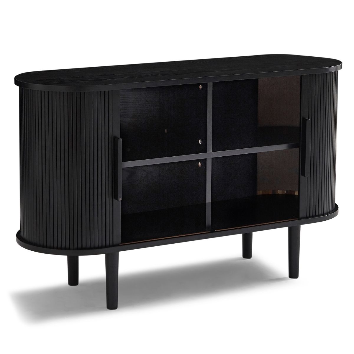 Kate Black Column Wooden Sideboard Table