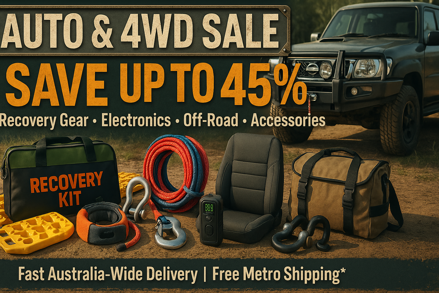 Auto & 4WD Accessories - Off-Road Recovery, Electronics & Vehicle Gear