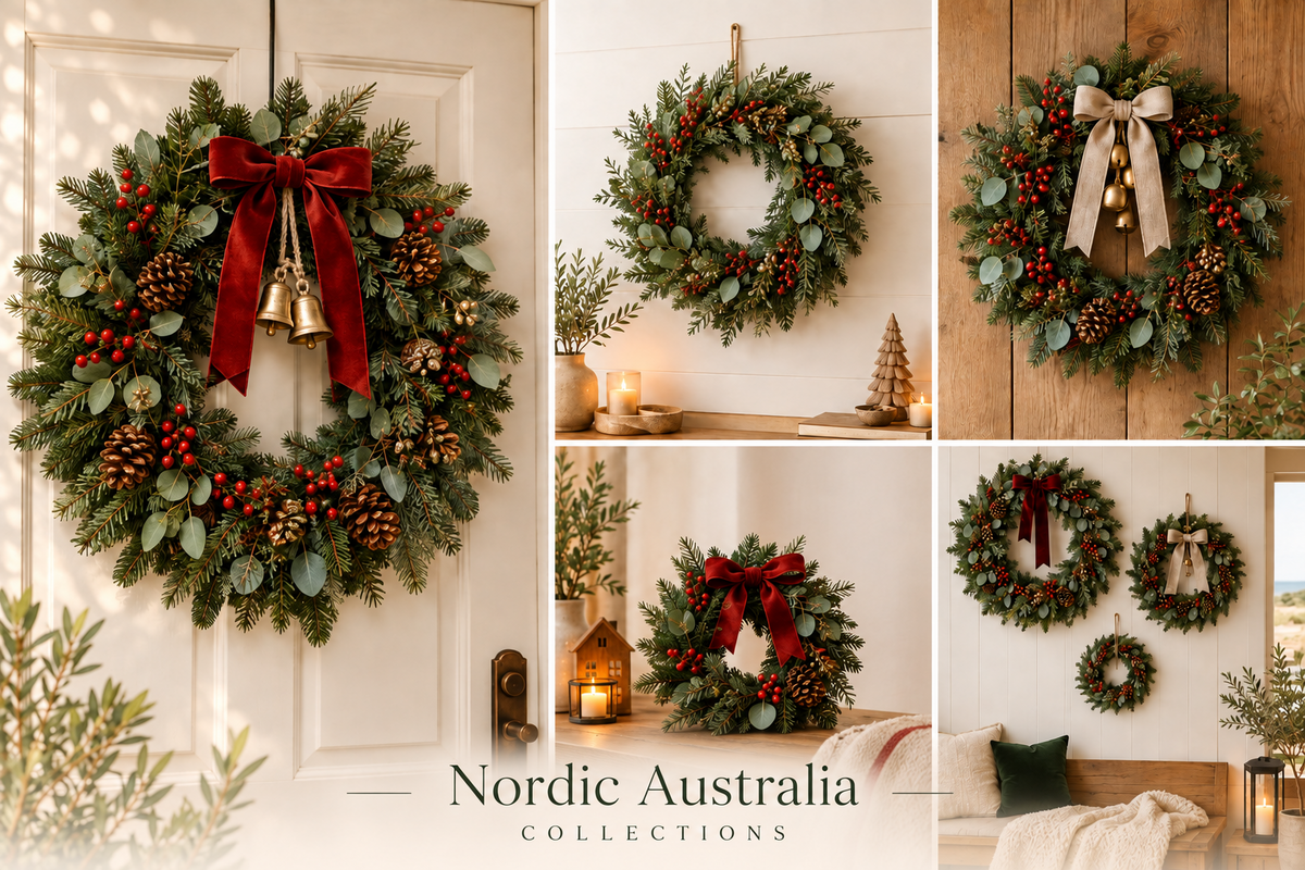Christmas Wreaths Description: Welcome the season with Christmas wreaths for doors, walls and festive displays. Explore styles with greenery, berries, bells and seasonal details