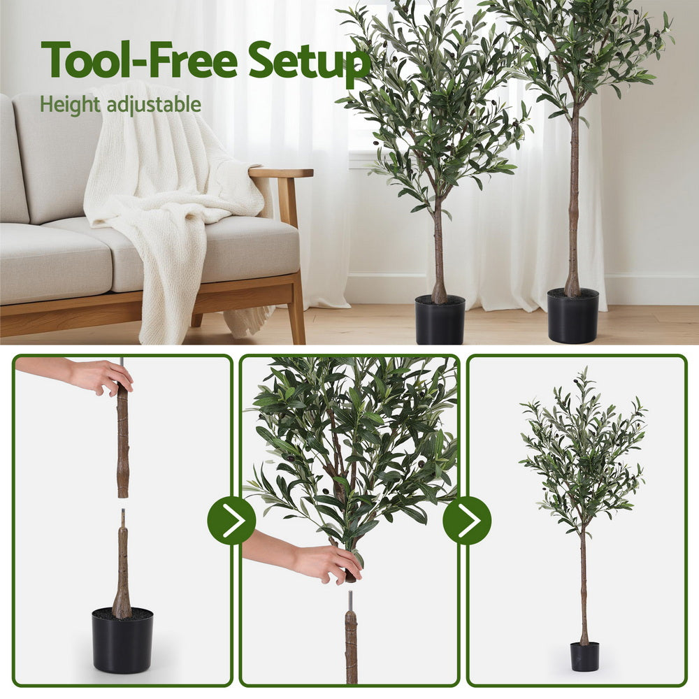 Artiss 155cm Artificial Olive Tree Faux Trees Indoor Decor Artificial Plants Lifelike Plant