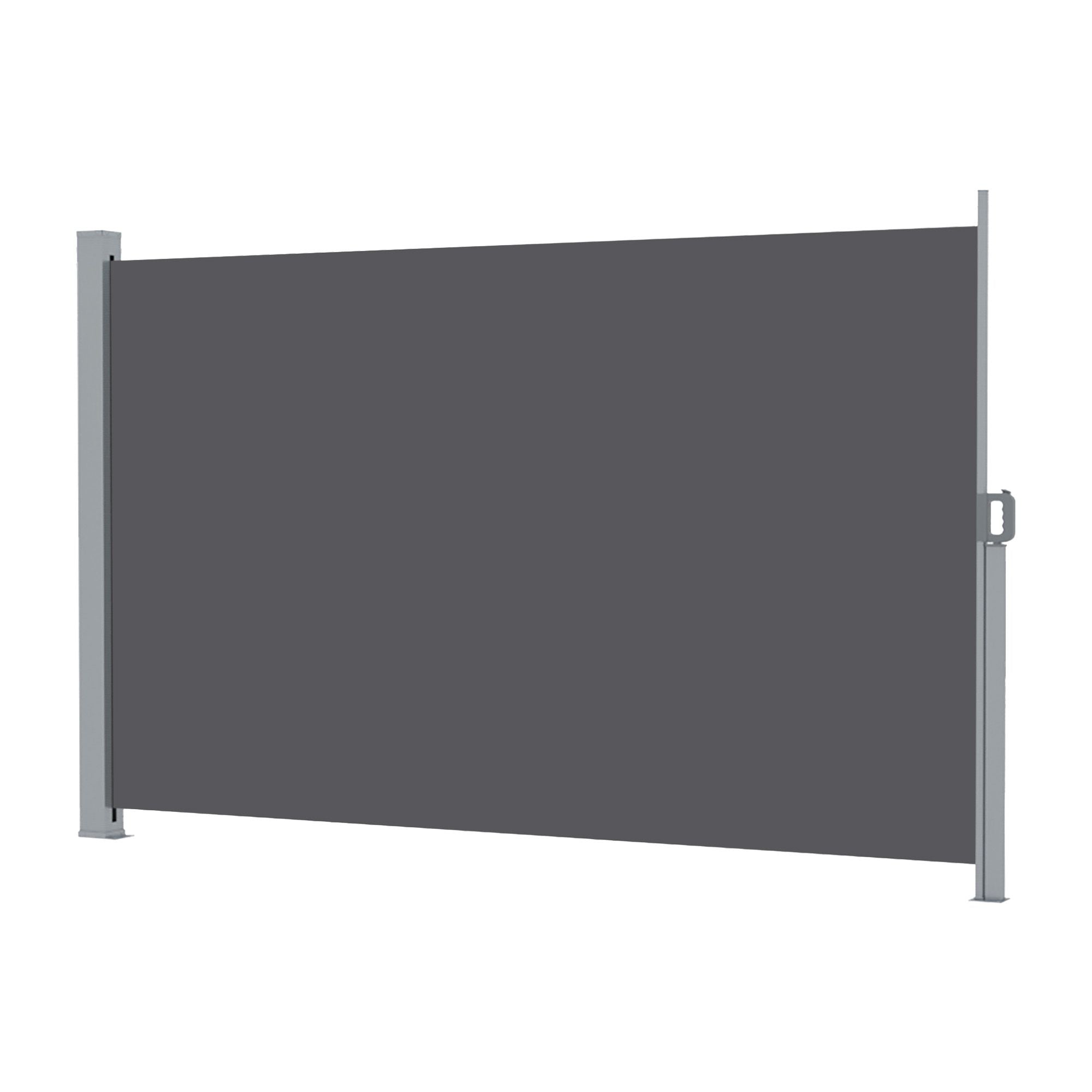 Instahut 2X3.5M Side Awning Retractable Privacy Screen Outdoor Sun Shade Grey