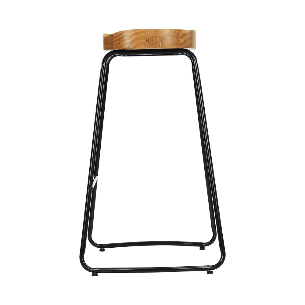 Artiss 4x Bar Stools Tractor Seat 75cm Wooden