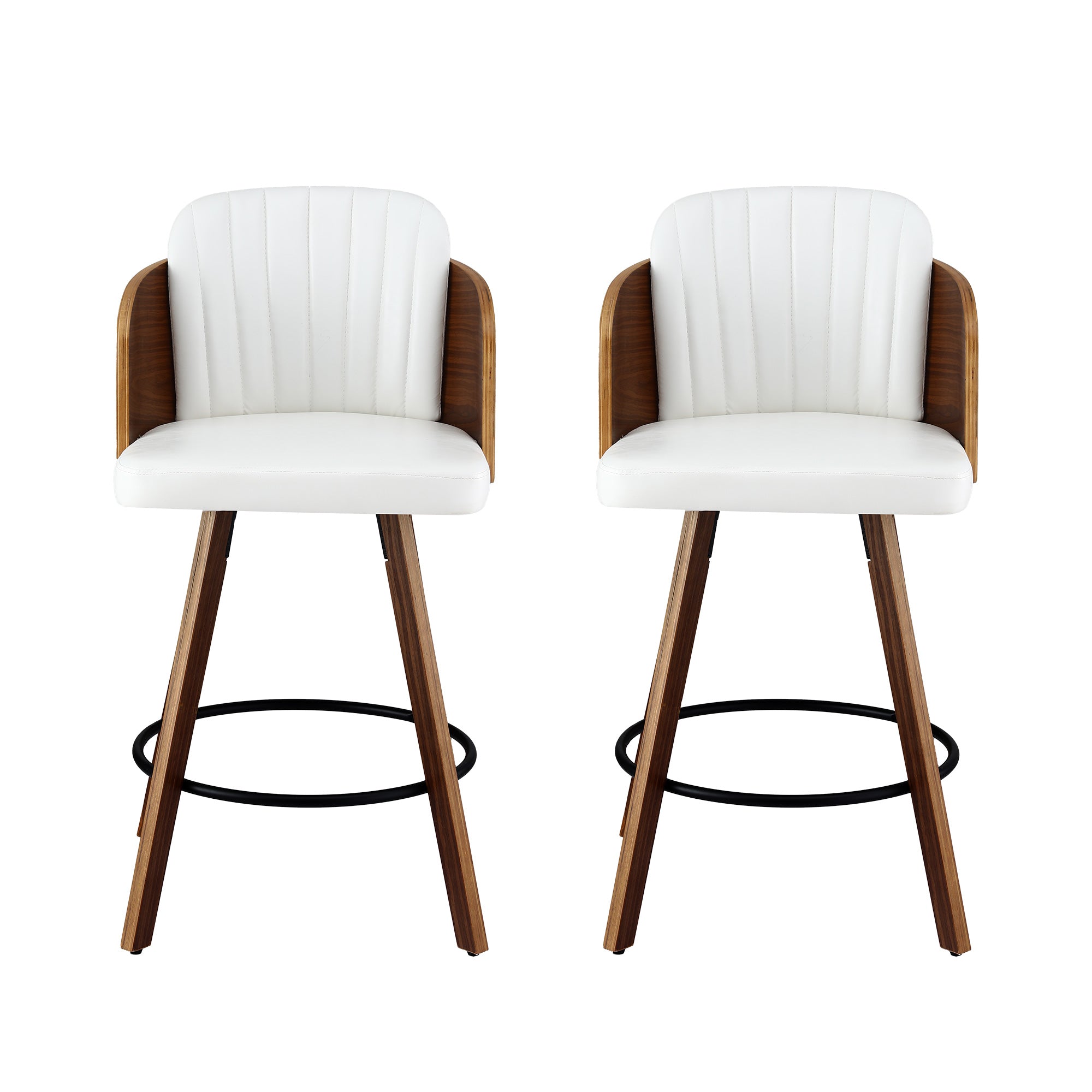 Artiss Wooden Bar Stools Swivel Kitchen Counter Stool Chair 58cm Seat Height