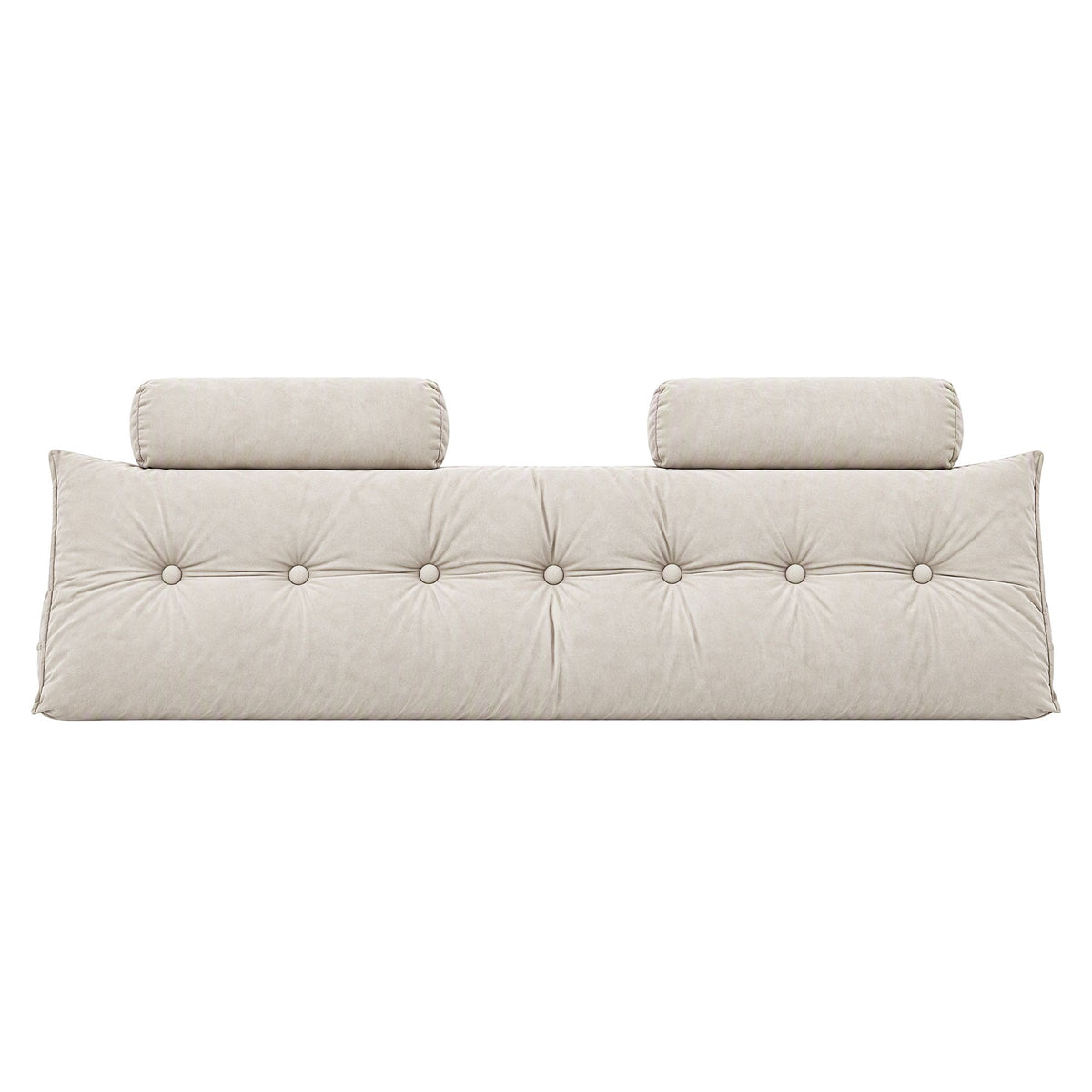 Artiss Headboard Pillow King Wedge Backrest Triangular with 2 Cushions Beige