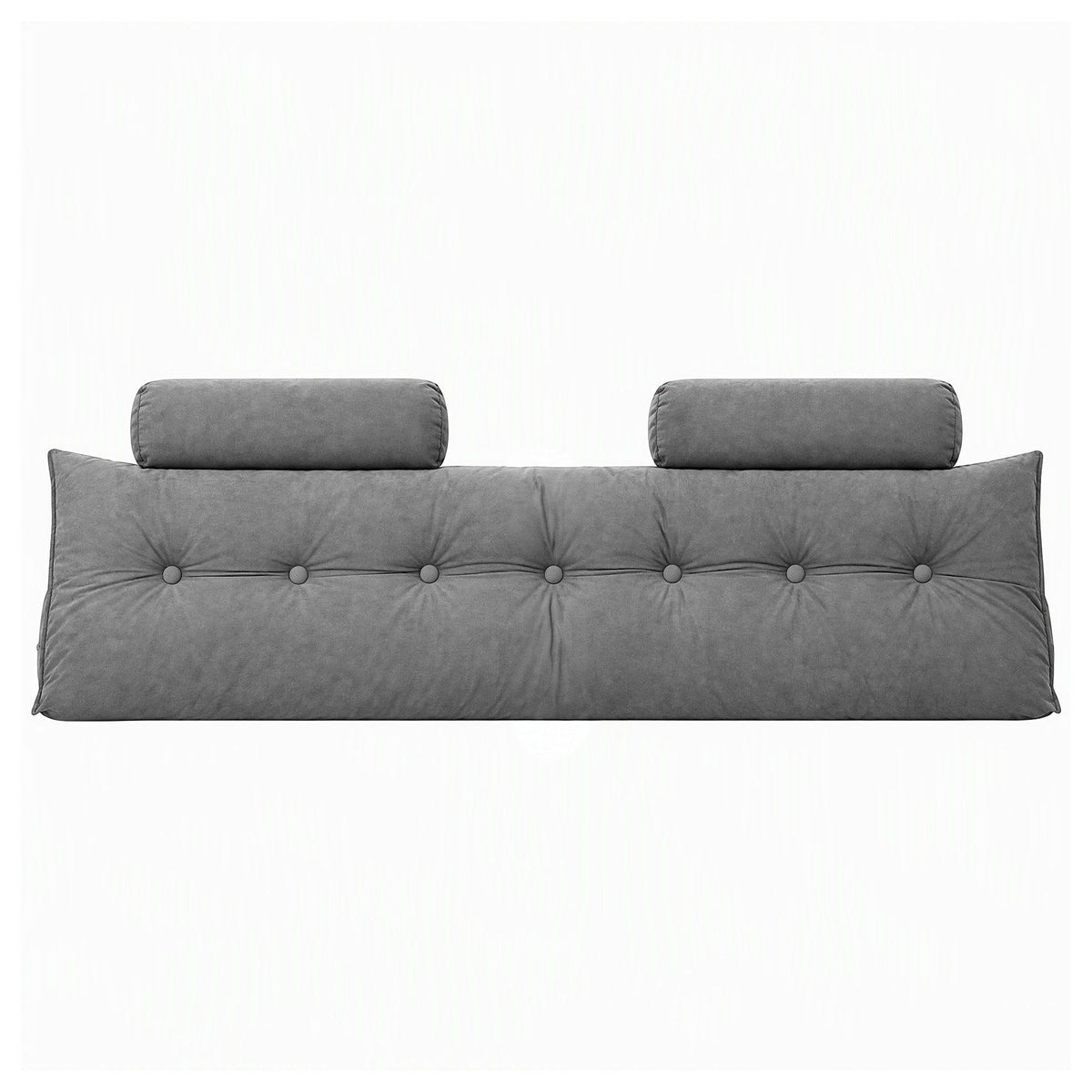Artiss Headboard Pillow King Wedge Backrest Triangular with 2 Cushions Grey