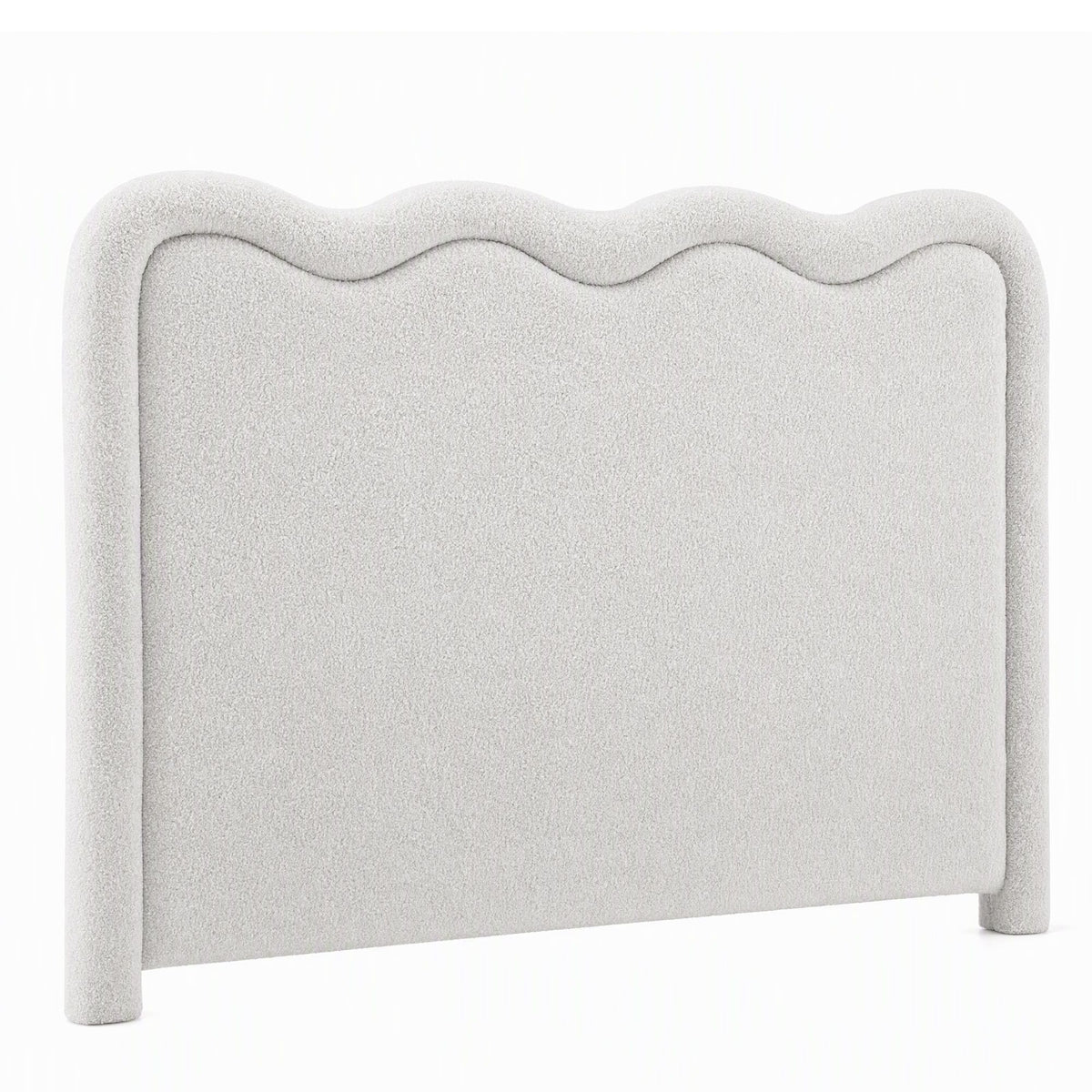 Artiss Boucle Bed Head Queen Size Upholstered Wavy Headboard Beige
