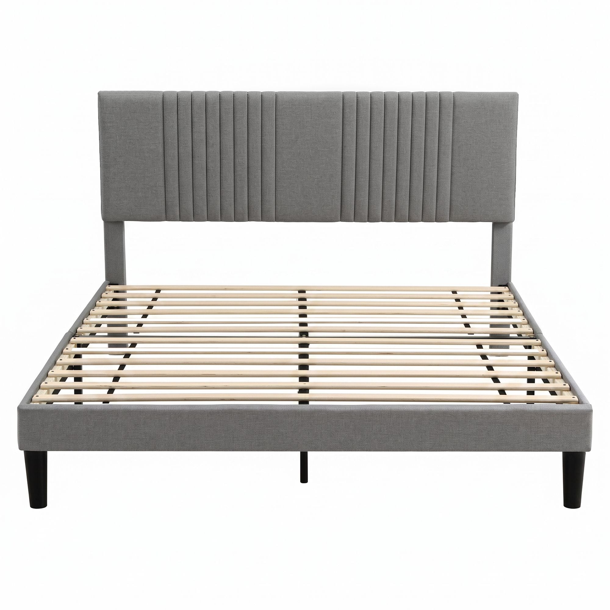 Artiss Queen Bed Frame with Adjustable Headboard, Grey, 300kg Capacity