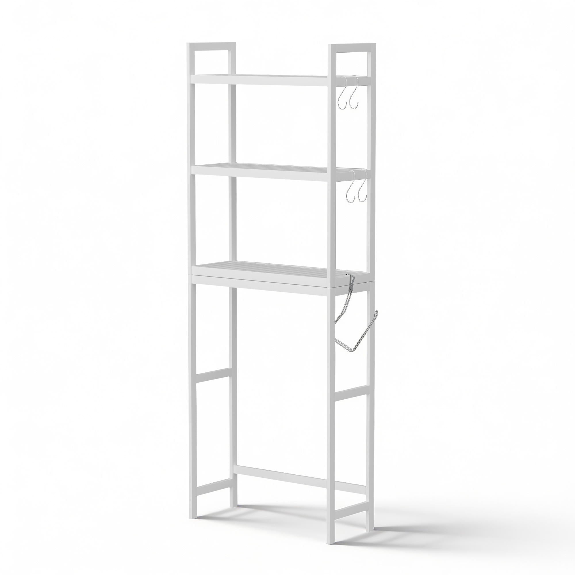 Artiss Over Toilet Storage Bathroom Rack Space Saving 3 Tier Organiser White
