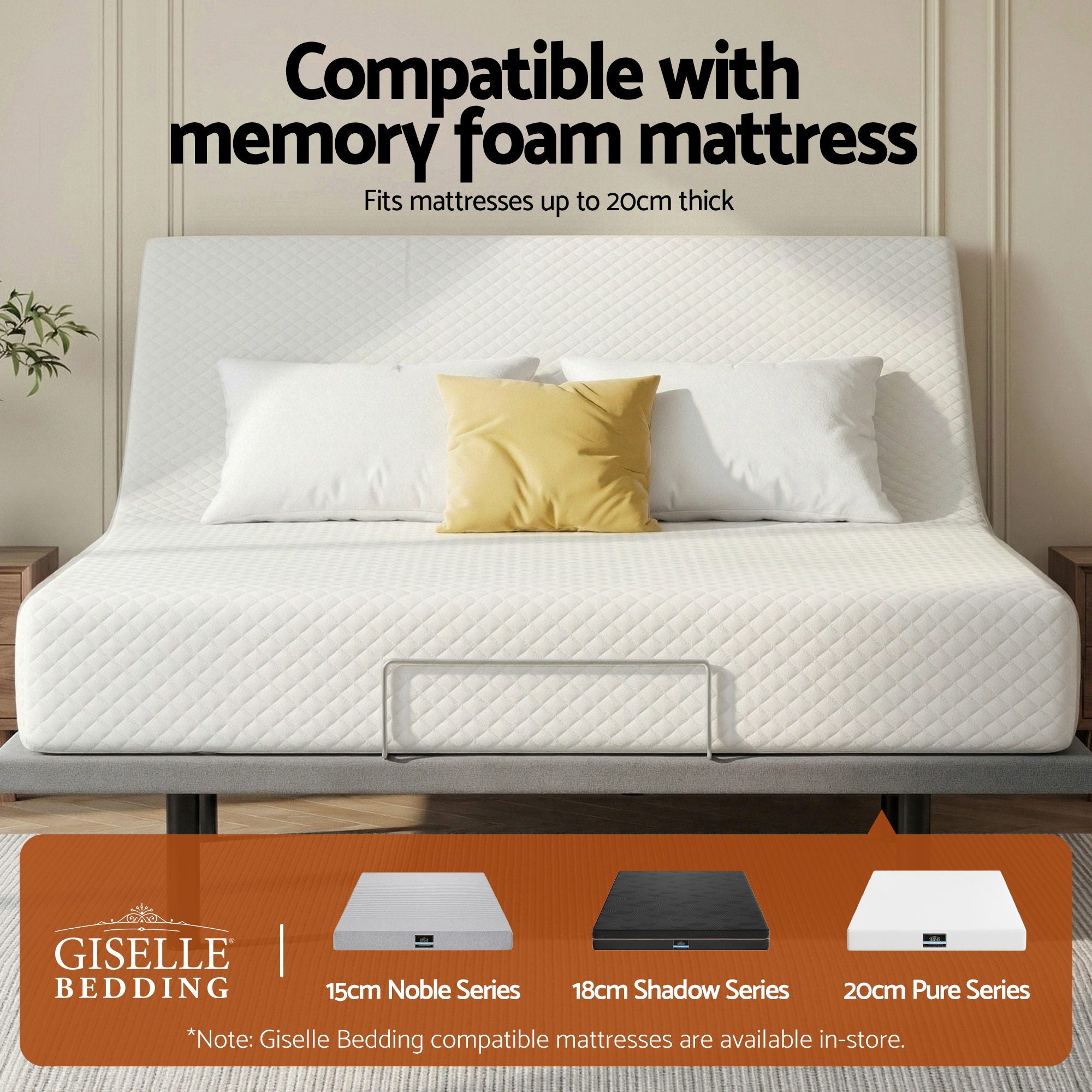 Artiss Adjustable Bed Frame Queen Size Electric Bed Base Wireless Remote Control Zero Gravity Power Bed Foundation