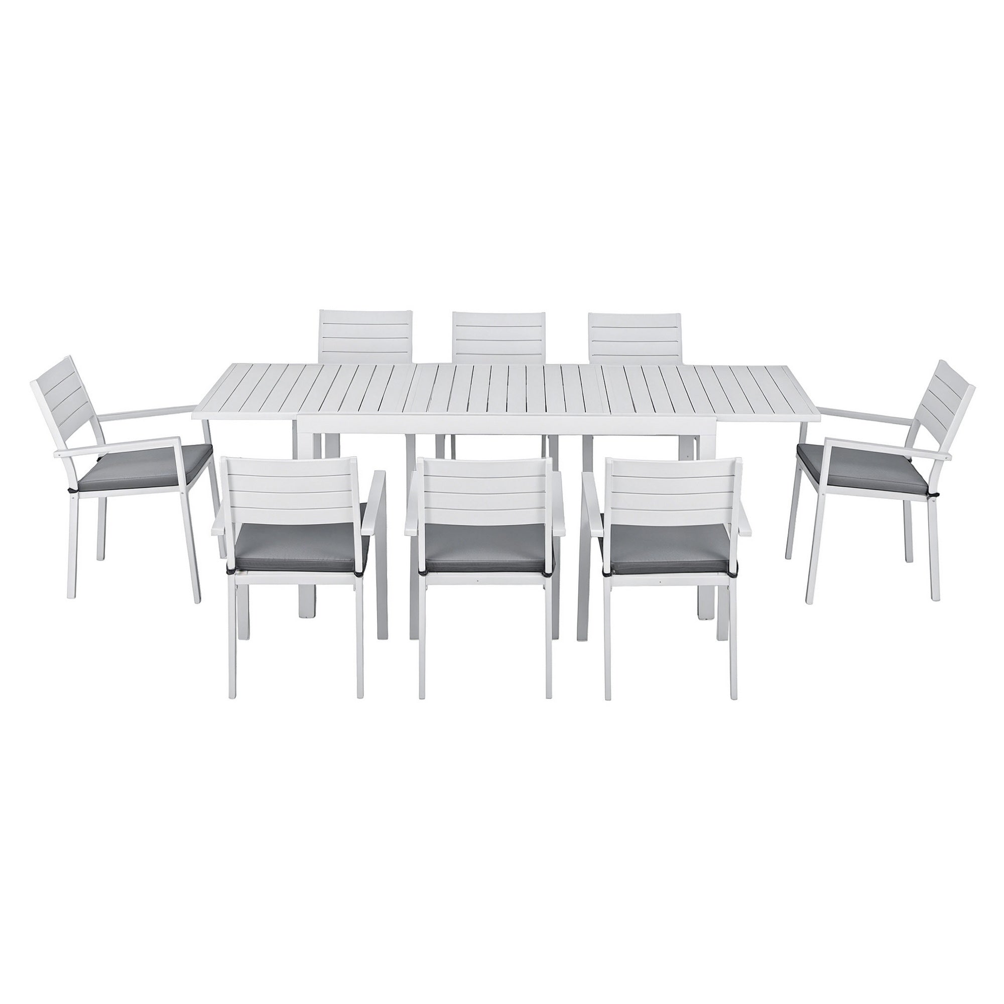 Gardeon Outdoor Dining Set 9PCS Aluminum Extendable Table Chairs Patio Furniture