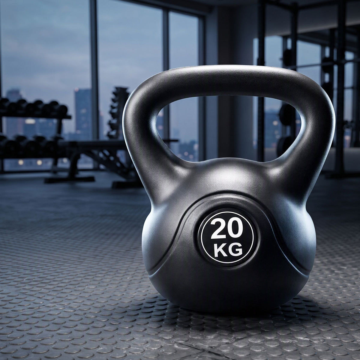 Everfit 20kg Kettlebell Weights Strength Training with Anti-slip Carry Handle & Stable Base Gym Home