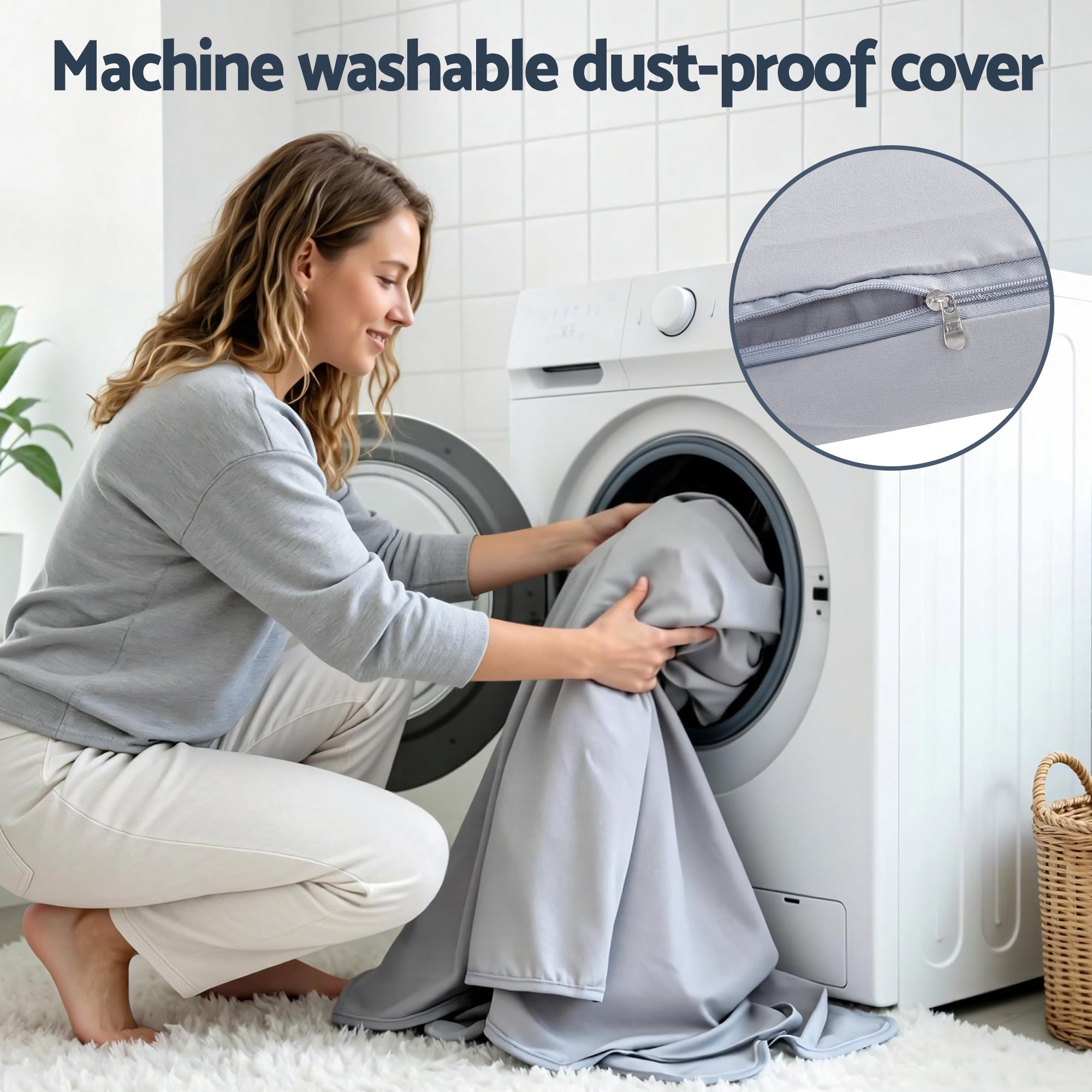 Giselle Bedding 10cm Japanese Floor Mattress Foldable Futon Mattress Washable Cover Straps