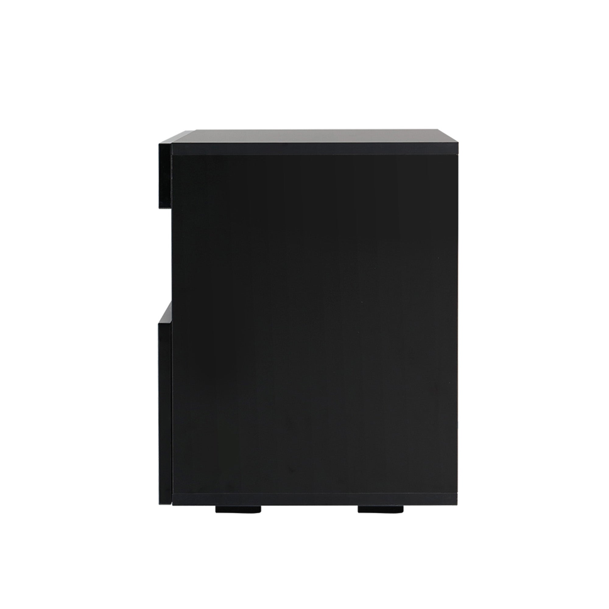 Artiss 2x Bedside Table LED - HERES Black