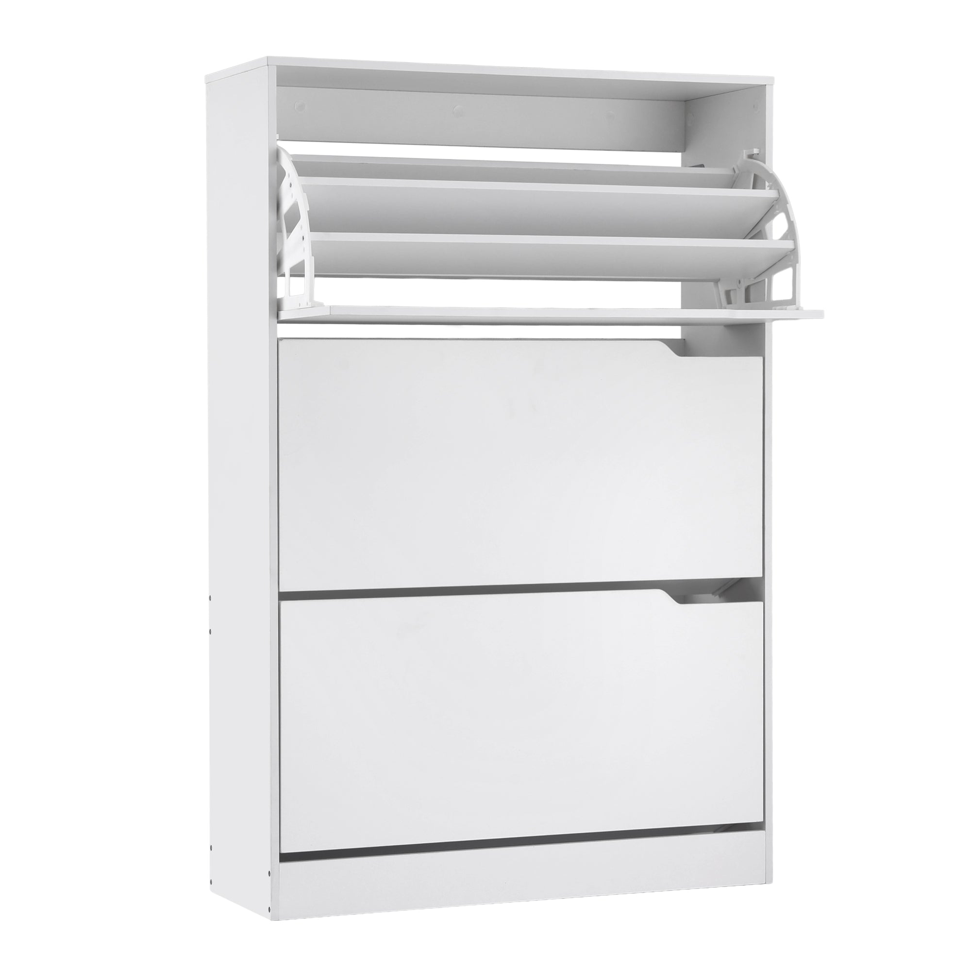 Artiss Shoe Rack Cabinet 24 Pairs Adjustable Shelf White