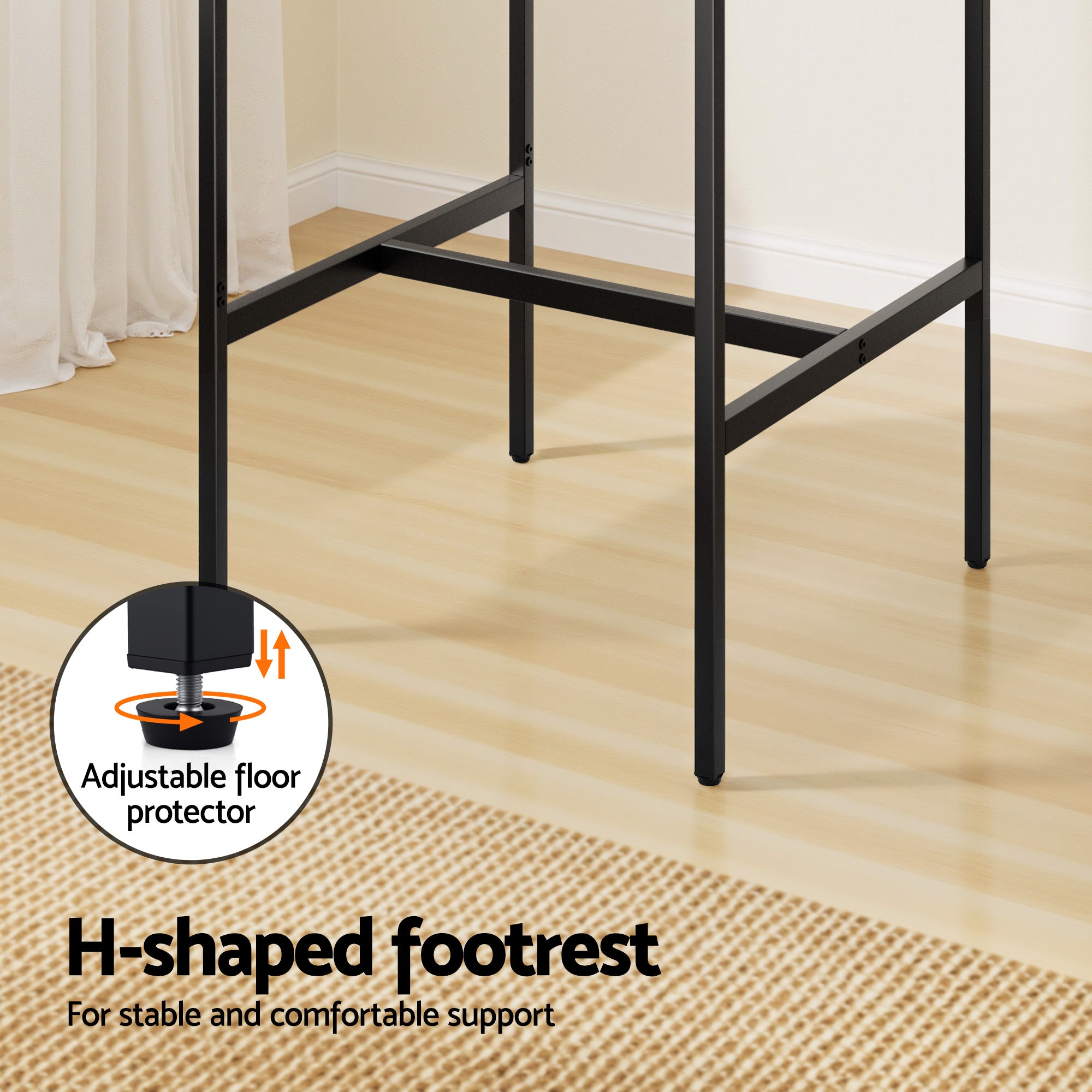 Artiss Bar Table Counter Kitchen Dining Desk Pub 60x92cm Vintage Metal Walnut