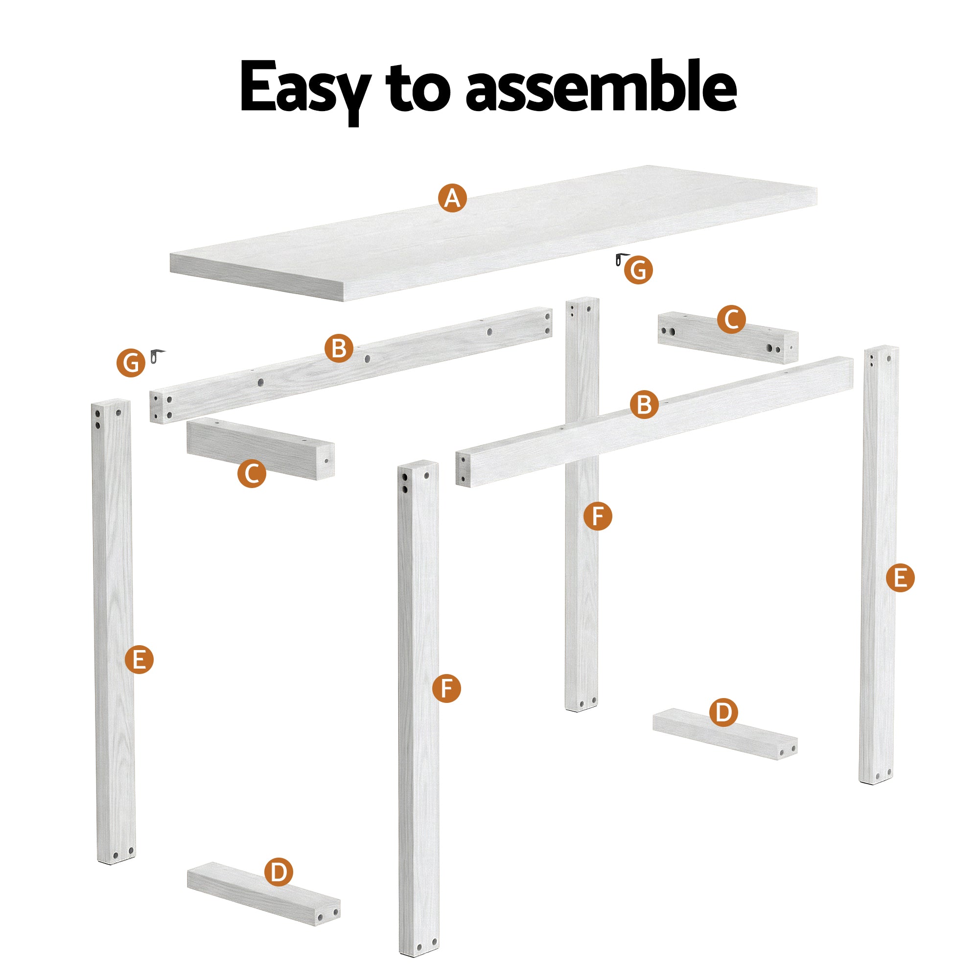Artiss Console Table 110CM White