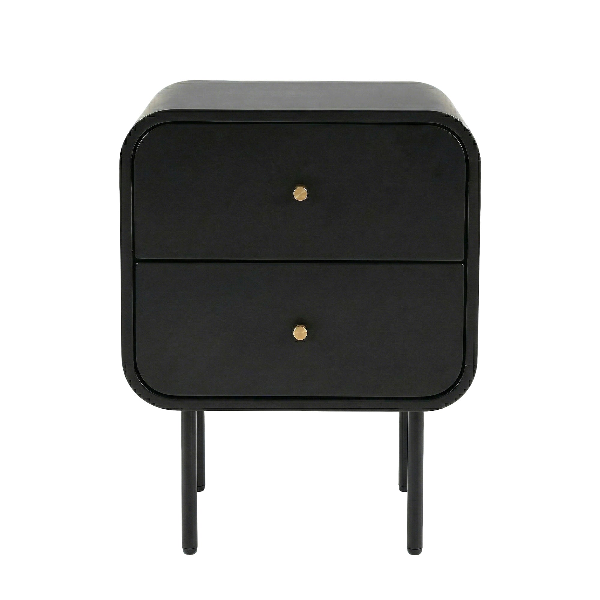 Artiss Bedside Table 2 Drawers Side End Table Nightstand Black