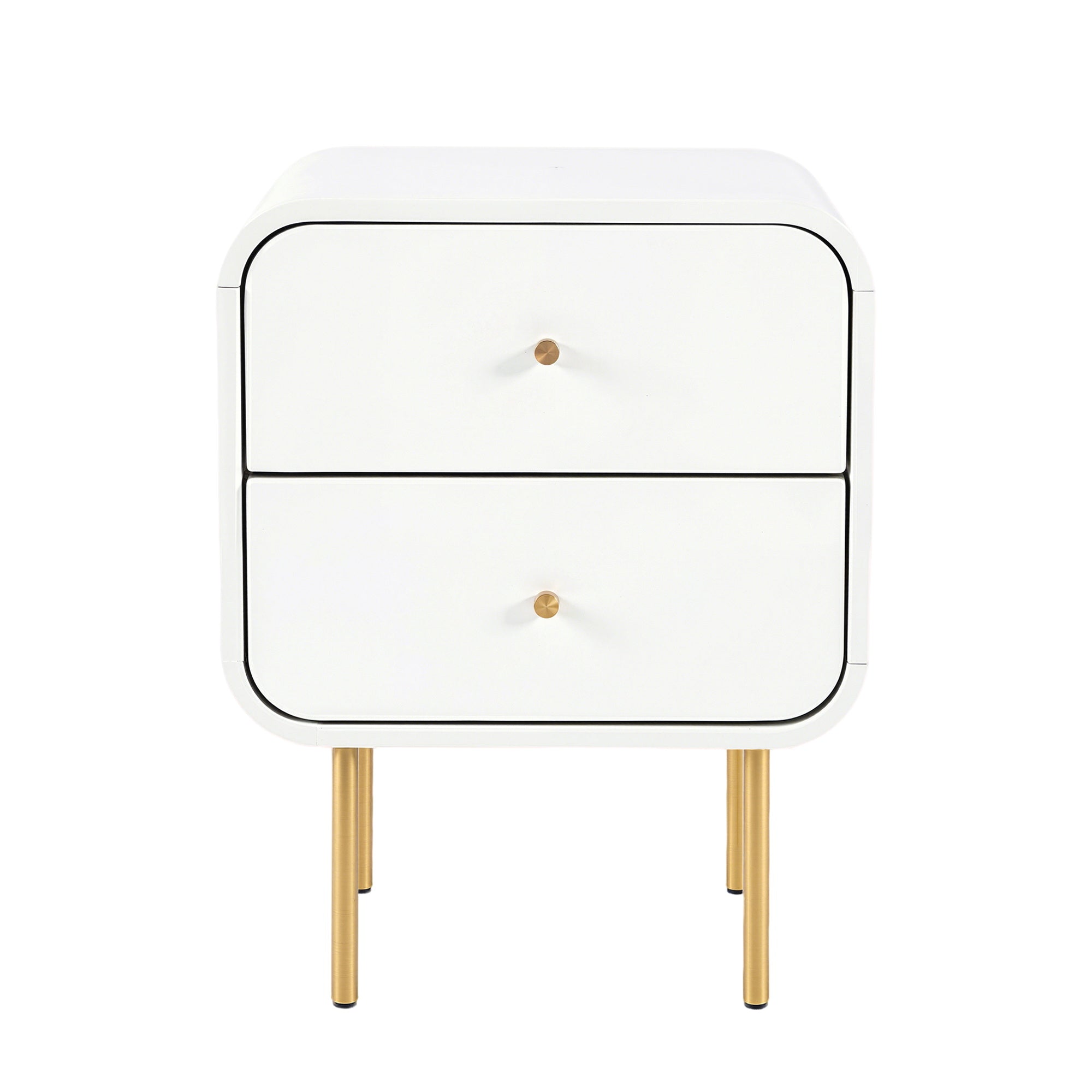 Artiss Bedside Table 2 Drawers Side End Table Nightstand White