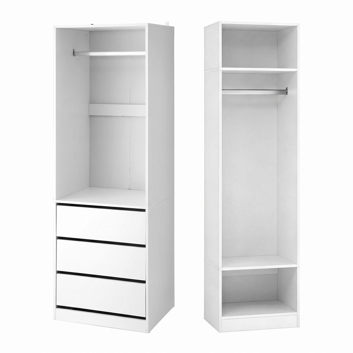 Artiss 2X Wardrobe Clothes Closet Storage Organiser Armoire White