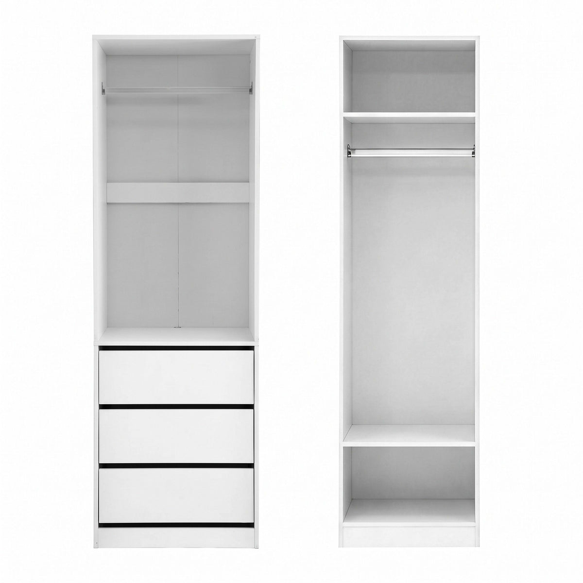 Artiss 2X Wardrobe Clothes Closet Storage Organiser Armoire White
