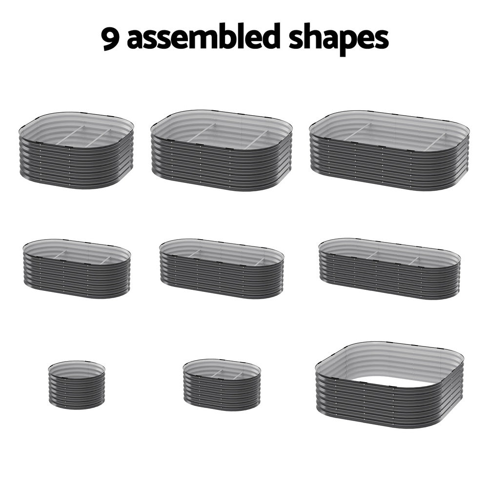 Greenfingers Garden Bed 9 In 1 Modular Planter Box Raised Container Galvanised