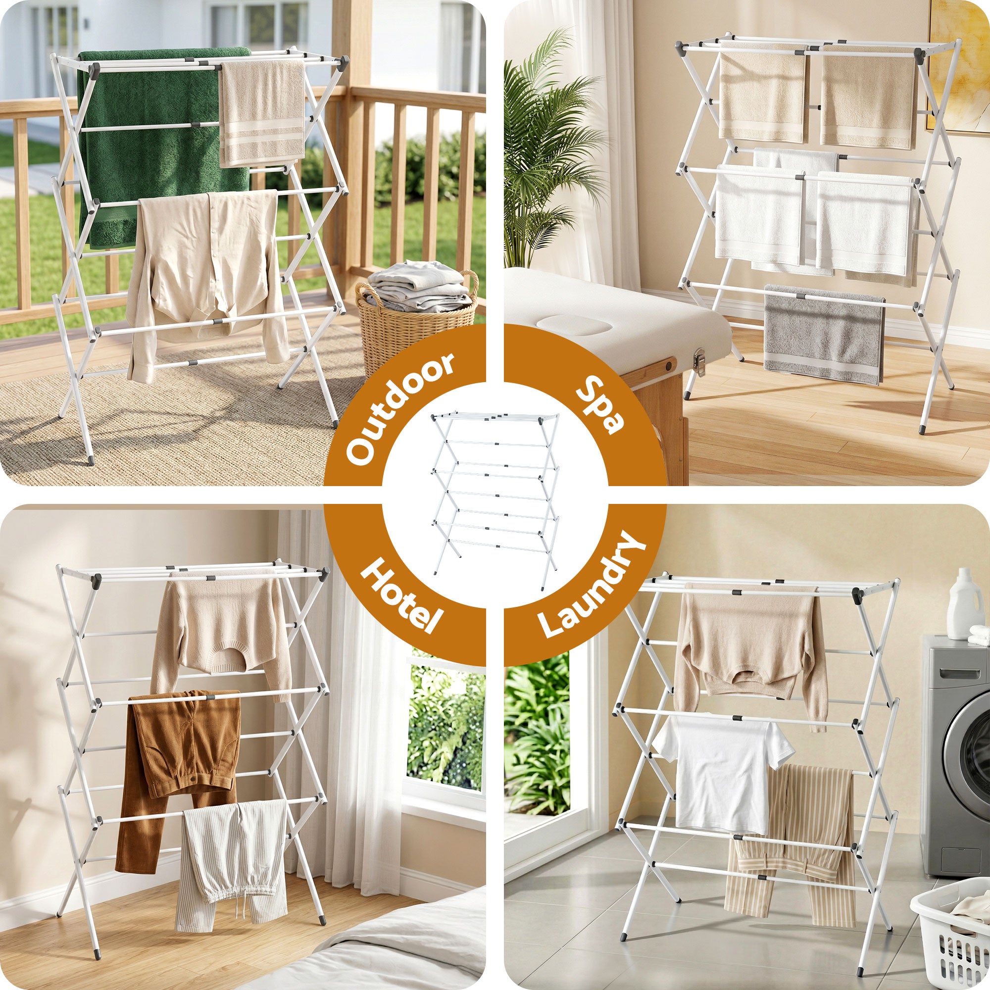 Artiss Clothes Rack Foldable Airer Drying Rack Portable No Assembly Required