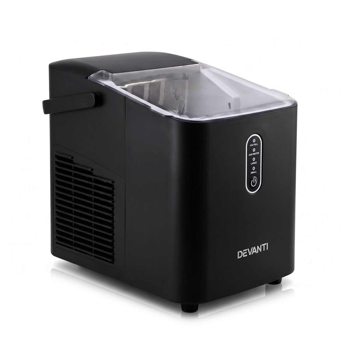 Devanti Ice Maker Portable Ice Machine Countertop Bullet Cube 12KG Black