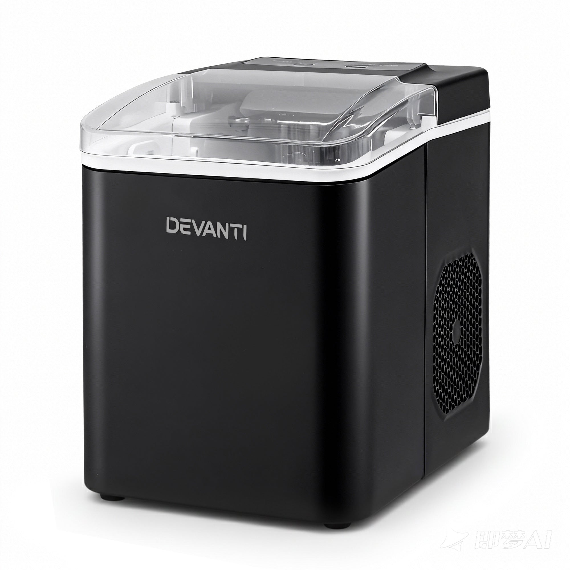 Devanti Ice Maker Machine Portable 12kg Countertop w/Self Cleaning 1.2L Black