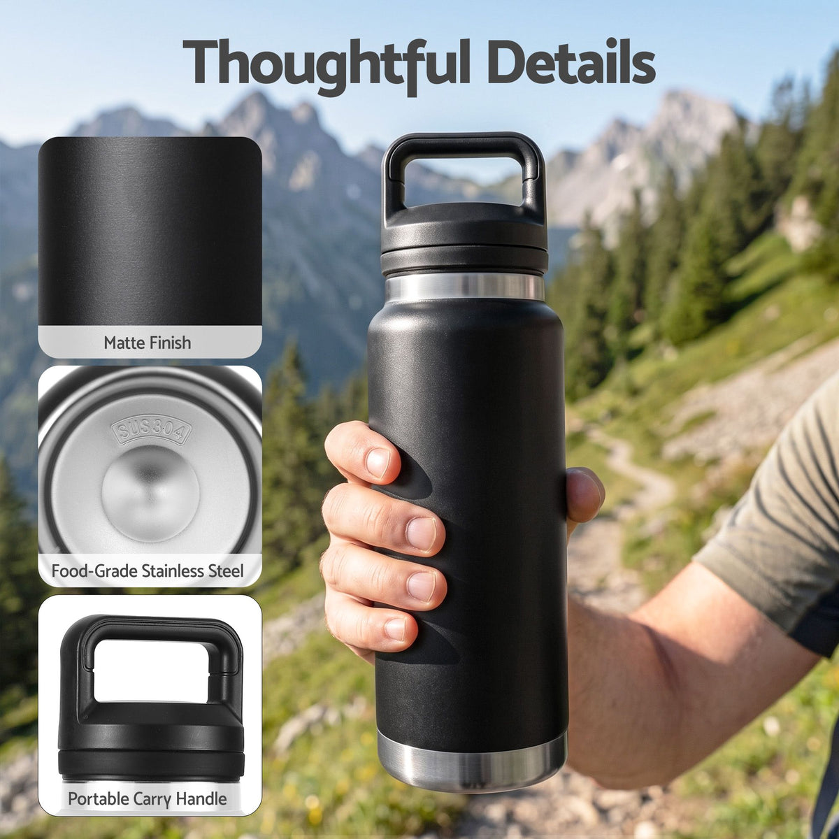 Everfit 750ML Insulated Water Bottle Stainless Steel Drink Bottle
