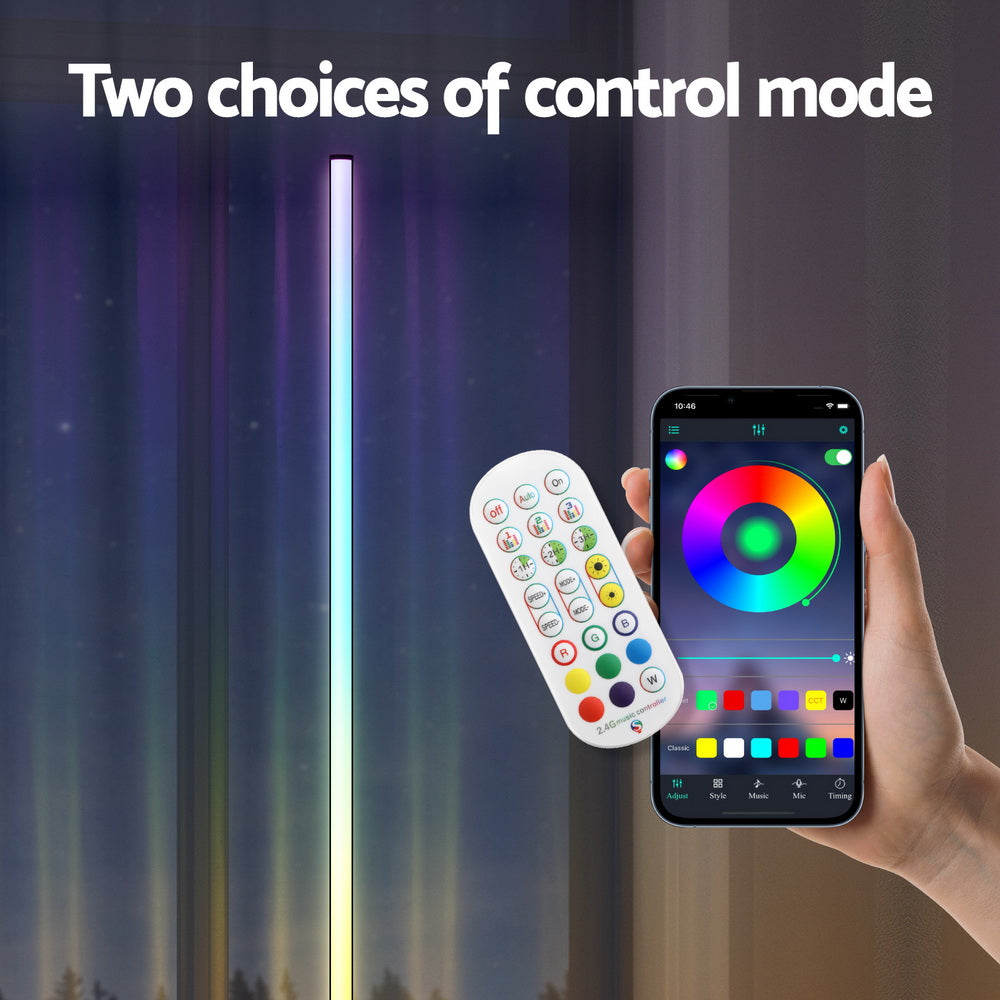 Artiss RGB LED Floor Lamp Corner Colour Light Stand Mordern Living Room 150CM