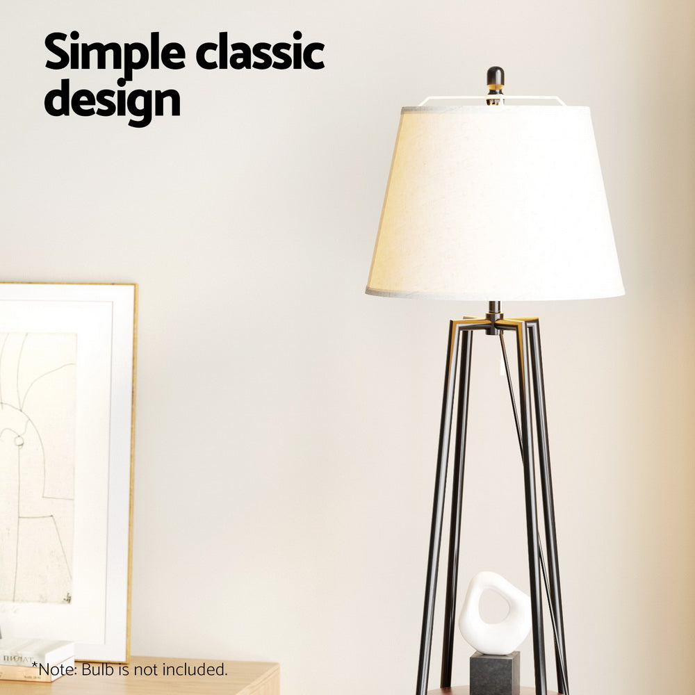 Artiss Floor Lamp Shelf Stand Modern LED Storage Shelves Living Room Light