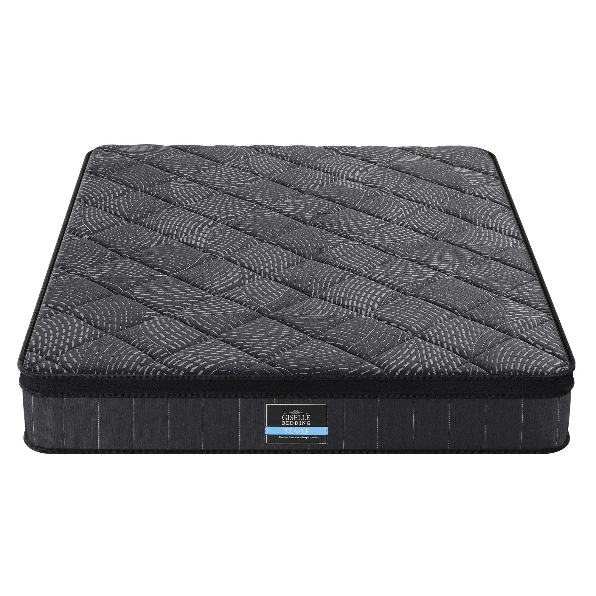 Giselle Bedding King Mattress 25cm Pocket Spring Latex Euro Top Medium Firm Bed