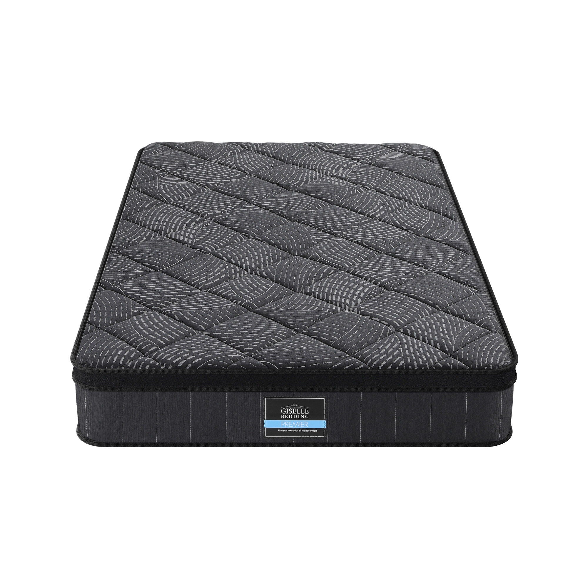 Giselle Bedding King Single Mattress 25cm Pocket Spring Latex Euro Top Medium Firm Bed