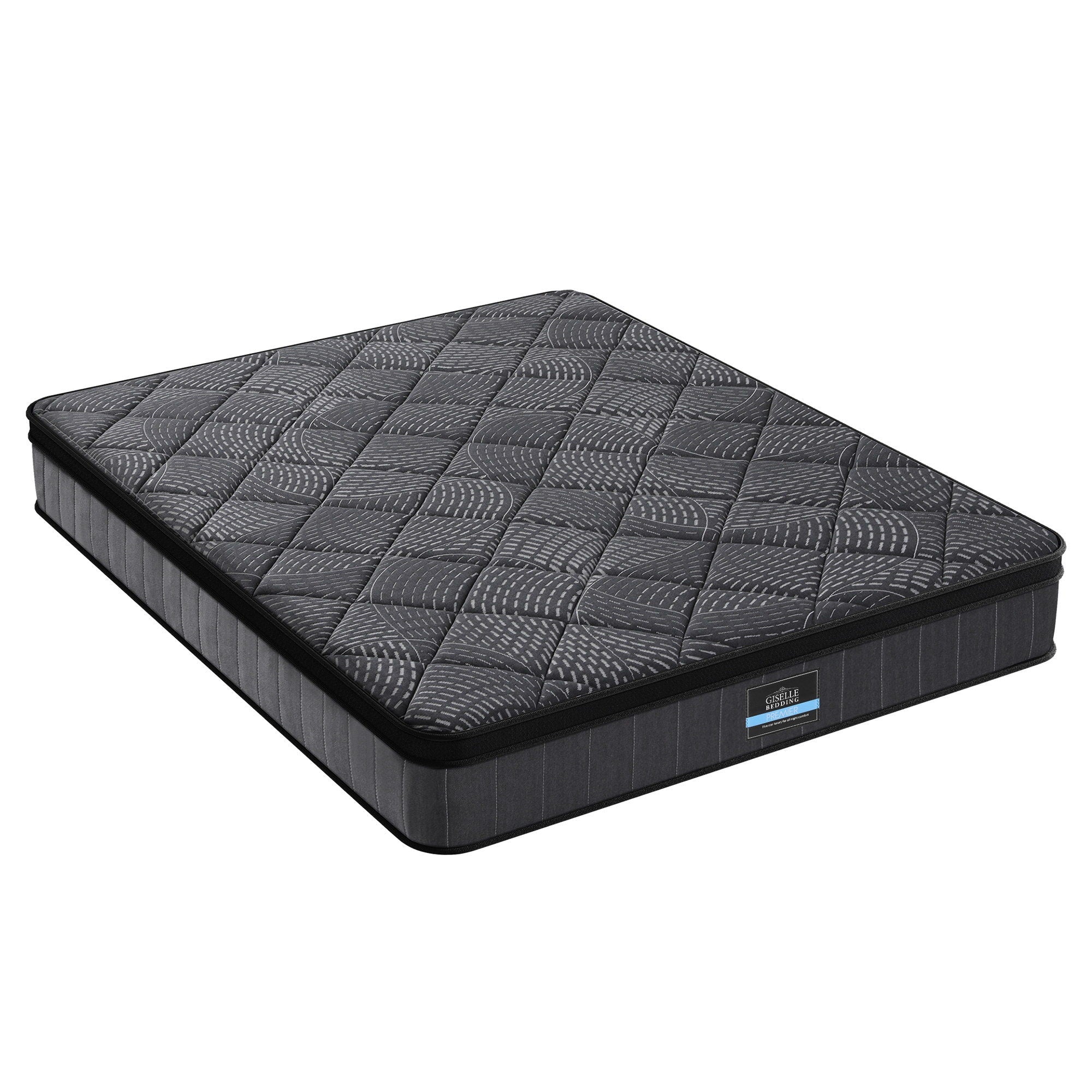 Giselle Bedding Queen Mattress 25cm Pocket Spring Latex Euro Top Medium Firm Bed