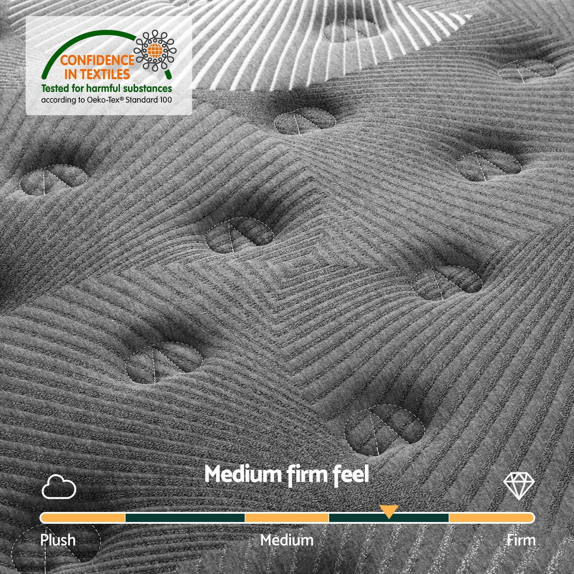 Giselle Bedding 35cm Mattress Graphene Memory Foam Medium Firm Euro Top Mattresses King